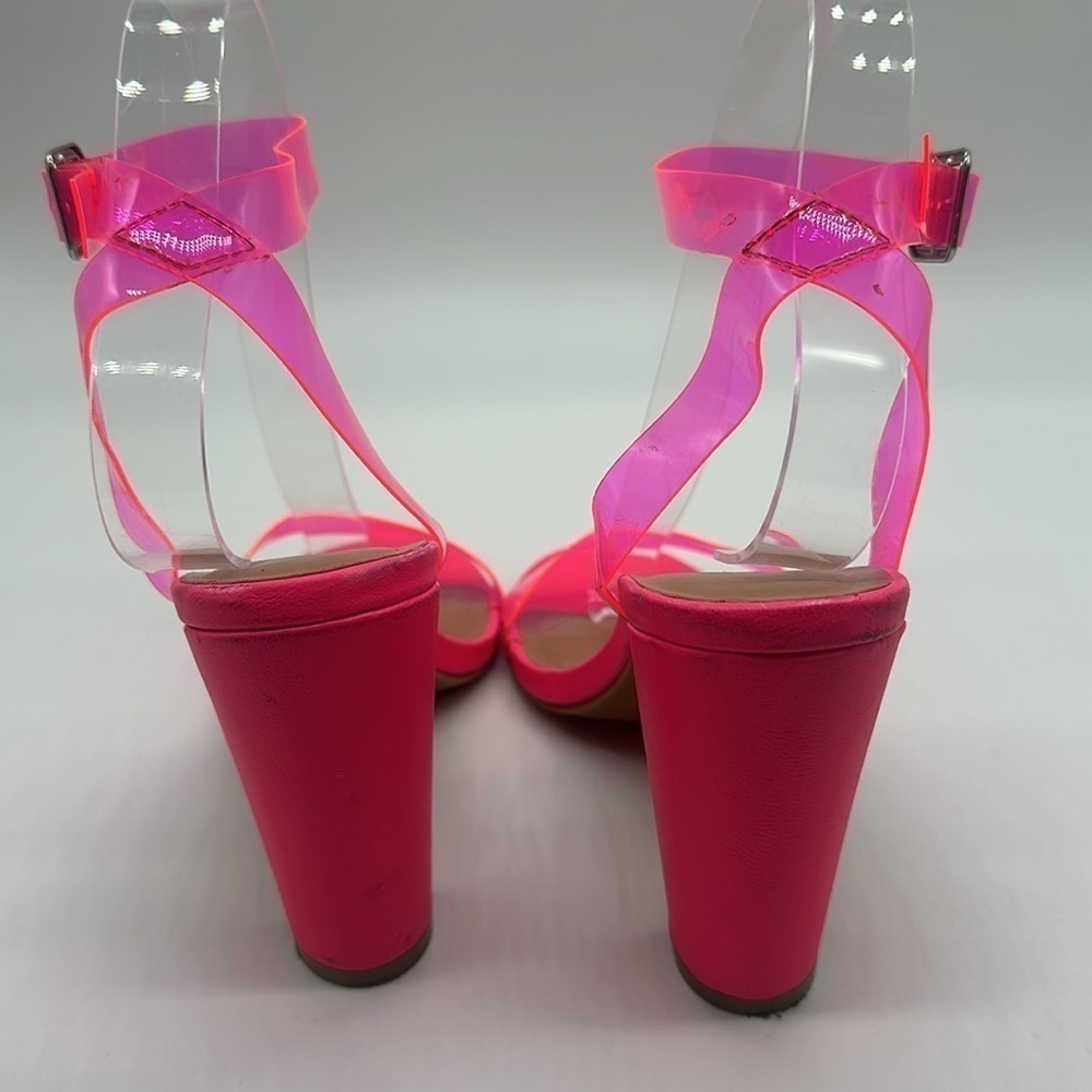 Bamboo Mania-41 One Band Heels Neon Pink Size 8 - Picture 10 of 14